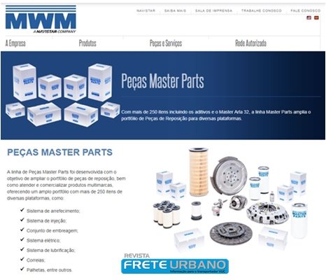 MWM Motores lança site para sua linha de peças Master Parts®
