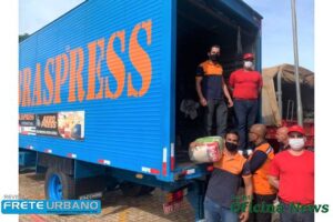 Ação solidária Braspress transporta 74 toneladas de doações